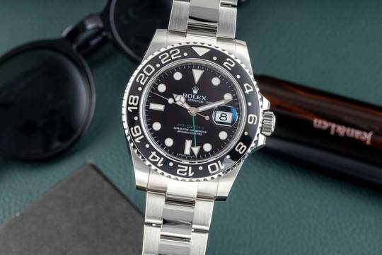  Rolex GMT-Master II Oyster Edelstahl Automatik Herrenuhr Ref. 116710LN M-Serie 