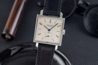 NOMOS Tetra stainless steel manual winding watch with small seconds, men's watch, Ref. 408