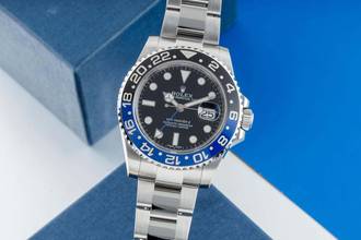 Rolex GMT-Master II Batman stainless steel automatic Ref. 116710BLNR B&P 2013