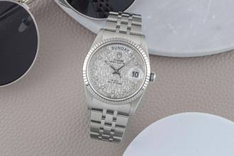 Thumbnail von Tudor Prince Date Day Automatik Edelstahl / Weissgold Diamonds Ref 76214 Papiere