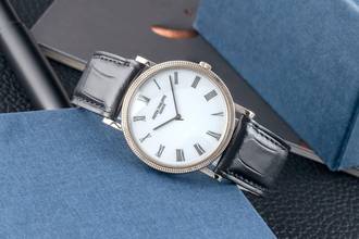 Thumbnail von Patek Philippe Calatrava 18k (0.750) white gold manual wind men's watch Ref. 3520/D