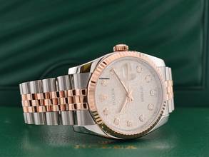 Thumbnail von Rolex Datejust 116231 Steel & Rose Gold With Jubilee Diamonds Dial - Full Set 36mm 2010