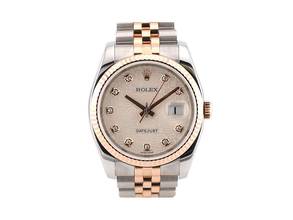 Thumbnail von Rolex Datejust 116231 Steel & Rose Gold With Jubilee Diamonds Dial - Full Set 36mm 2010