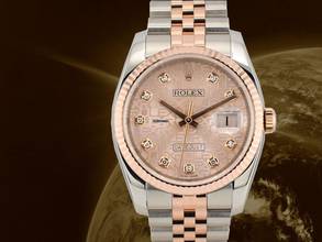  Rolex Datejust Stainless Steel - Rose Gold Jubilee Diamond Dial 