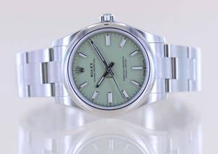 Thumbnail von Rolex Oyster Perpetual Pistachio 31mm Oysterband 277200 New B+P