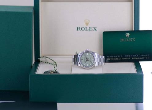  Rolex Oyster Perpetual Pistachio 31mm Oysterband 277200 New B+P 