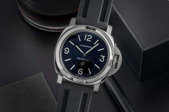 Thumbnail von Panerai Luminor Base Logo 44 Stahl Handaufzug Herrenuhr Ref. PAM00000 B&P 2015