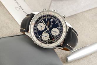 Thumbnail von Breitling Old Navitimer Chronograph stainless steel automatic Ref. A13322 B&P 1999