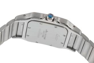 Thumbnail von Cartier Santos stainless steel silver dial quartz men's watch ref. W20025D6 classic