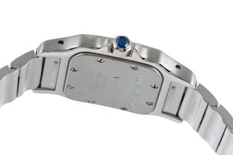 Thumbnail von Cartier Santos Galbée Lady Steel / Gold Sapphire Glass Ref. W20012C4