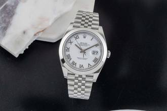 Thumbnail von Rolex Datejust 41 Roman Dial Edelstahl Automatik Herrenuhr Ref. 126300 B&P 2023