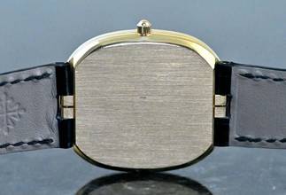 Thumbnail von Patek Philippe Ellipse d'Or 3738 | German Certificate 1993 | blue dial | yellow gold