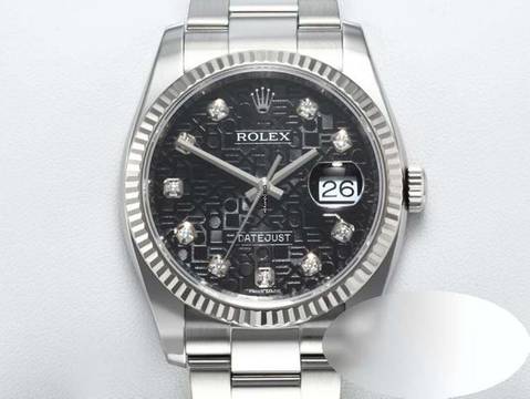  Rolex Datejust 36 36mm 116234 2010 Stahl Weissgold 750 Diamanten Automatik Stainless Steel 18kt White Gold Oyster-band Chronometer Black Dial 