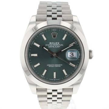  Rolex Datejust 41 Jubilee Mint Green Dial 