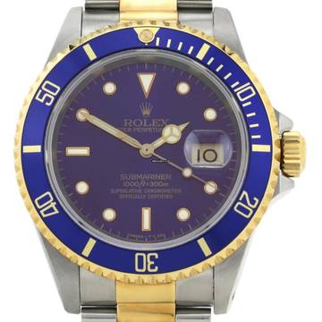  Rolex Submariner Date Purple Dial Ref.16613 B+P mint condition 