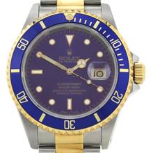  Rolex Submariner Date Purple Dial Ref.16613 B+P mint condition 