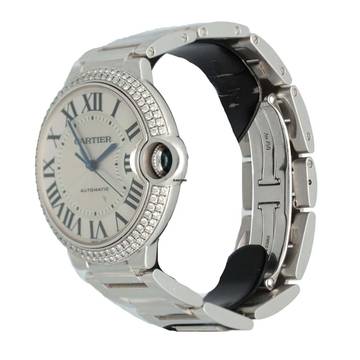  Cartier Ballon Bleu 36mm 18K whitegold Factory set diamonds 