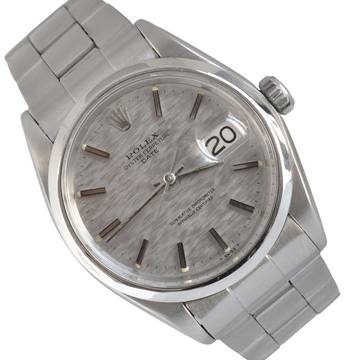  Rolex Oyster Perpetual Date 1500 Mosaic silver dial 1971 Full Set 