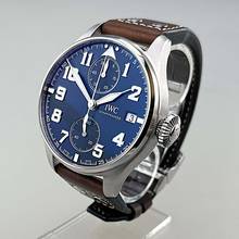 Thumbnail von IWC Le Petit Prince Monopusher Big Edition steel 46 mm dial blue limited 500 pcs worldwide unworn Full Set EK 06/2022 Folding clasp Manual winding