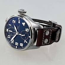 Thumbnail von IWC Le Petit Prince Monopusher Big Edition steel 46 mm dial blue limited 500 pcs worldwide unworn Full Set EK 06/2022 Folding clasp Manual winding
