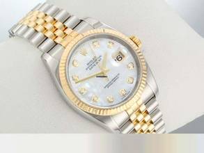 Thumbnail von Rolex Datejust 36 36mm 116233 Perlmutt Diamanten 2014 Stahl Gelbgold 750 Automatik Stainless Steel 18kt Yellow Gold Jubilé-band Chronometer Oyster
