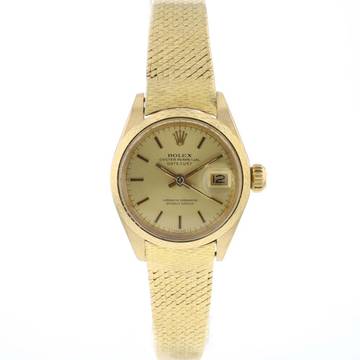  Rolex Lady-Datejust 26 Yellow Gold Milanese Bracelet 