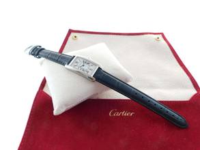 Thumbnail von Cartier Tank Américaine 18 Kt Weißgold Tank Américaine Damenuhr plus kleinen Cartier Service 04 2026 wie Neu