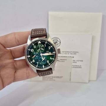  IWC Fliegeruhr Chronograph Pilot Chrono Racing Green Limited Edition 43mm Automático Completo 