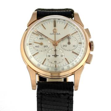  Omega Chronograph 3 Register Pink Gold 