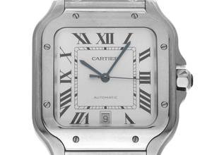 Thumbnail von Cartier Santos De Cartier GM Großes Modell Ref.4072 2018 Full Set wie Neu Vintage Santos De Cartier GM Großes Modell