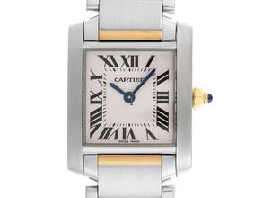 Thumbnail von Cartier Tank Française PM kleines Modell Ref.2384 2003 original Box sehr gut Vintage Tank Francaise PM kleines Modell