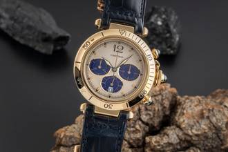 Thumbnail von Cartier Pasha Chronograph 18k (0,750) Gold Quarz Herrenuhr Ref. 30009