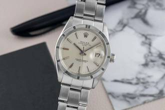 Thumbnail von Rolex Oyster Perpetual Date 34 Silver Dial Oyster Edelstahl Automatik Herrenuhr Ref. 1501 Vintage