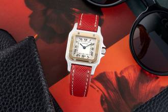 Thumbnail von Cartier Santos Steel / Gold Quartz Ladies' Watch Ref. W200124D Box & Papers