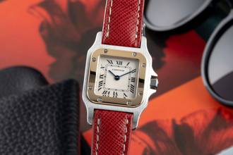 Thumbnail von Cartier Santos Steel / Gold Quartz Ladies' Watch Ref. W200124D Box & Papers