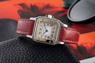Thumbnail von Cartier Santos Steel / Gold Quartz Ladies' Watch Ref. W200124D Box & Papers