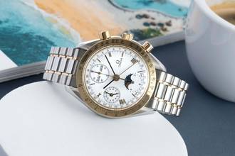 Thumbnail von Omega Speedmaster Date Chronograph Steel / Gold Automatic Ref. 3336.20.00