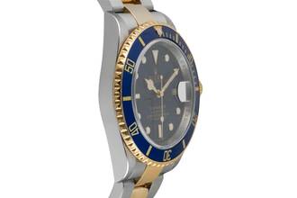Thumbnail von Rolex Submariner Date Steel / Gold Men's Watch Blue Dial Ref. 16613 B&P 2008 M-Series