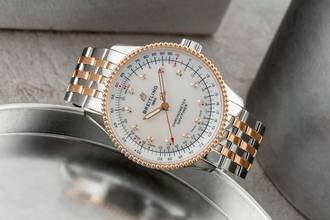 Thumbnail von Breitling Navitimer Automatic Steel Gold MOP Diamonds Ref. U17395211A1P1 B&P