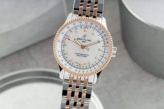 Thumbnail von Breitling Navitimer Automatic Steel Gold MOP Diamonds Ref. U17395211A1P1 B&P