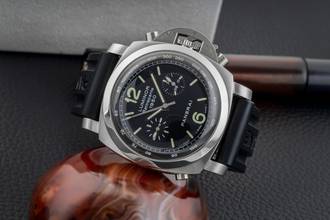 Thumbnail von Panerai Luminor 1950 Rattrapante Chronograph Stainless Steel Ref. PAM00213 B&P 2006