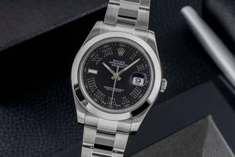 Rolex Datejust II 41 Black Dial Oyster Steel Automatic Men's Ref. 116300 Box