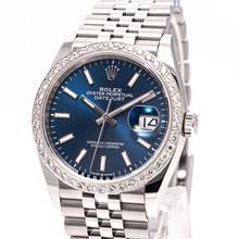 Rolex Datejust 36 Blue After Market Diamond – 126200 – like NEW – 01/2021 Full Set