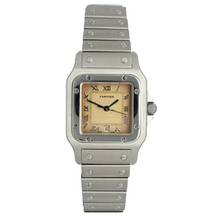  Cartier Santos Galbée 987901 Brown Patina Dial Full Serviced 