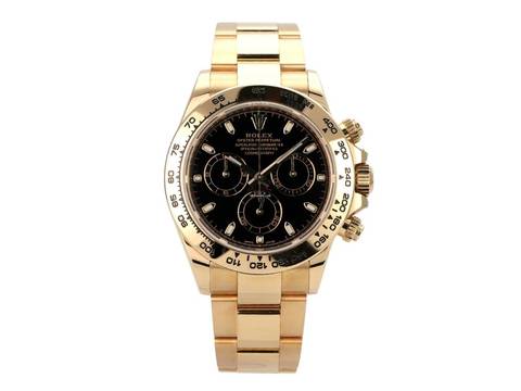  Rolex Daytona Cosmograph Daytona 18 kt Gelbgold 116508 Schwarz 