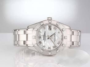 Thumbnail von Rolex Lady-Datejust Pearlmaster 34 81319 2011 Weissgold 750 Perlmutt Diamanten Automatik 18kt White Gold