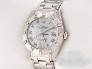 Thumbnail von Rolex Lady-Datejust Pearlmaster 34 81319 2011 Weissgold 750 Perlmutt Diamanten Automatik 18kt White Gold