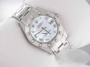  Rolex Lady-Datejust Pearlmaster 34 81319 2011 Weissgold 750 Perlmutt Diamanten Automatik 18kt White Gold 