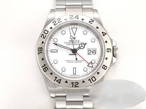  Rolex Explorer II 40mm 16570 1998 Lc100 Edelstahl Automatik Zweite Zeitzone Stainless Steel Oyster-band White Dial Chronometer 