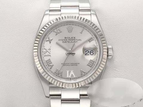  Rolex Datejust 36 126234 2023 Stahl Weissgold 750 Diamanten Automatik Stainless Steel 18kt White Gold Oyster-band Chronometer 